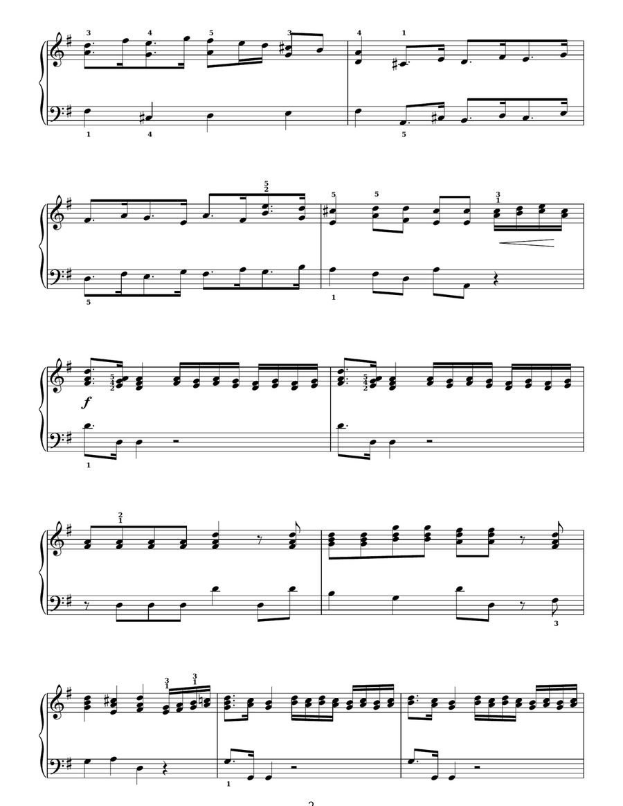 For Unto Us A Child Is Born (from Messiah) Easy Piano scores gallery preview page 2