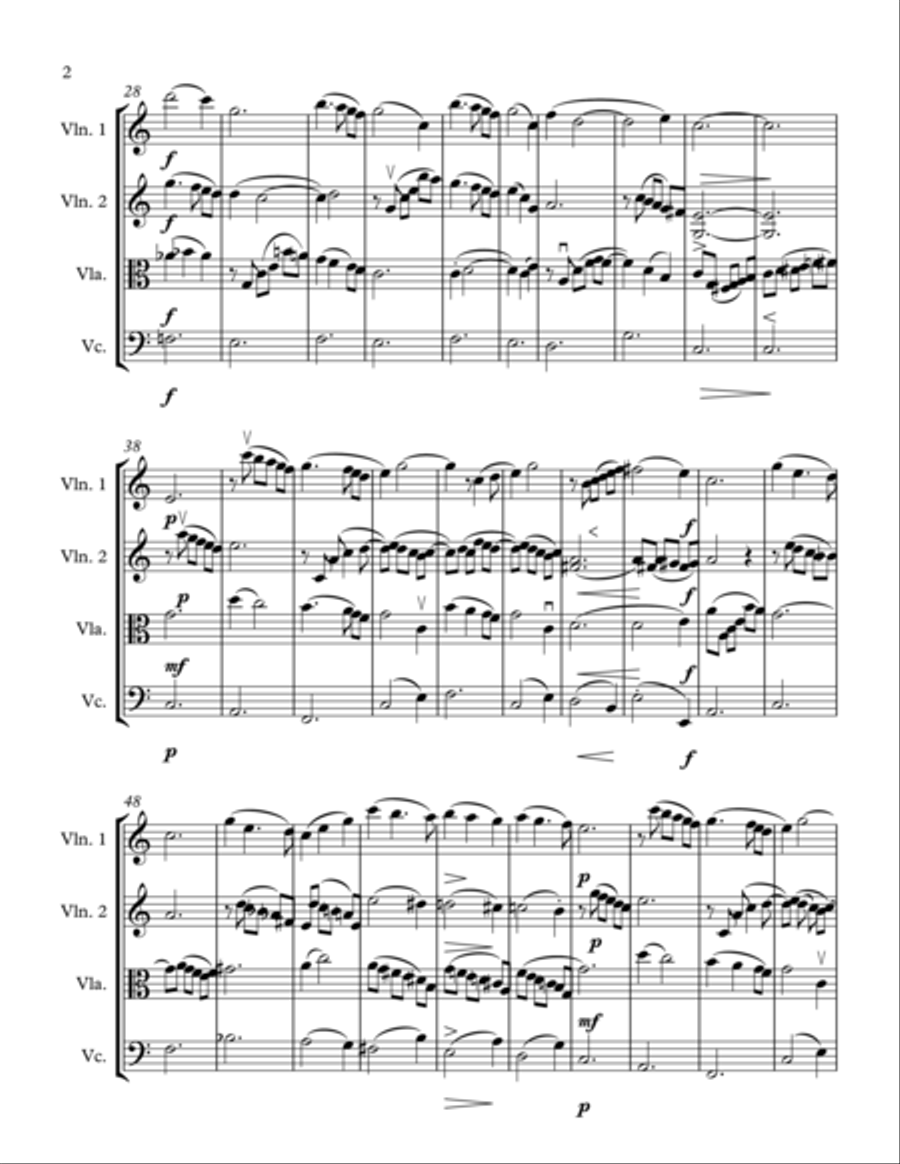 Moon River Moon River String Quartet scores gallery preview page 2