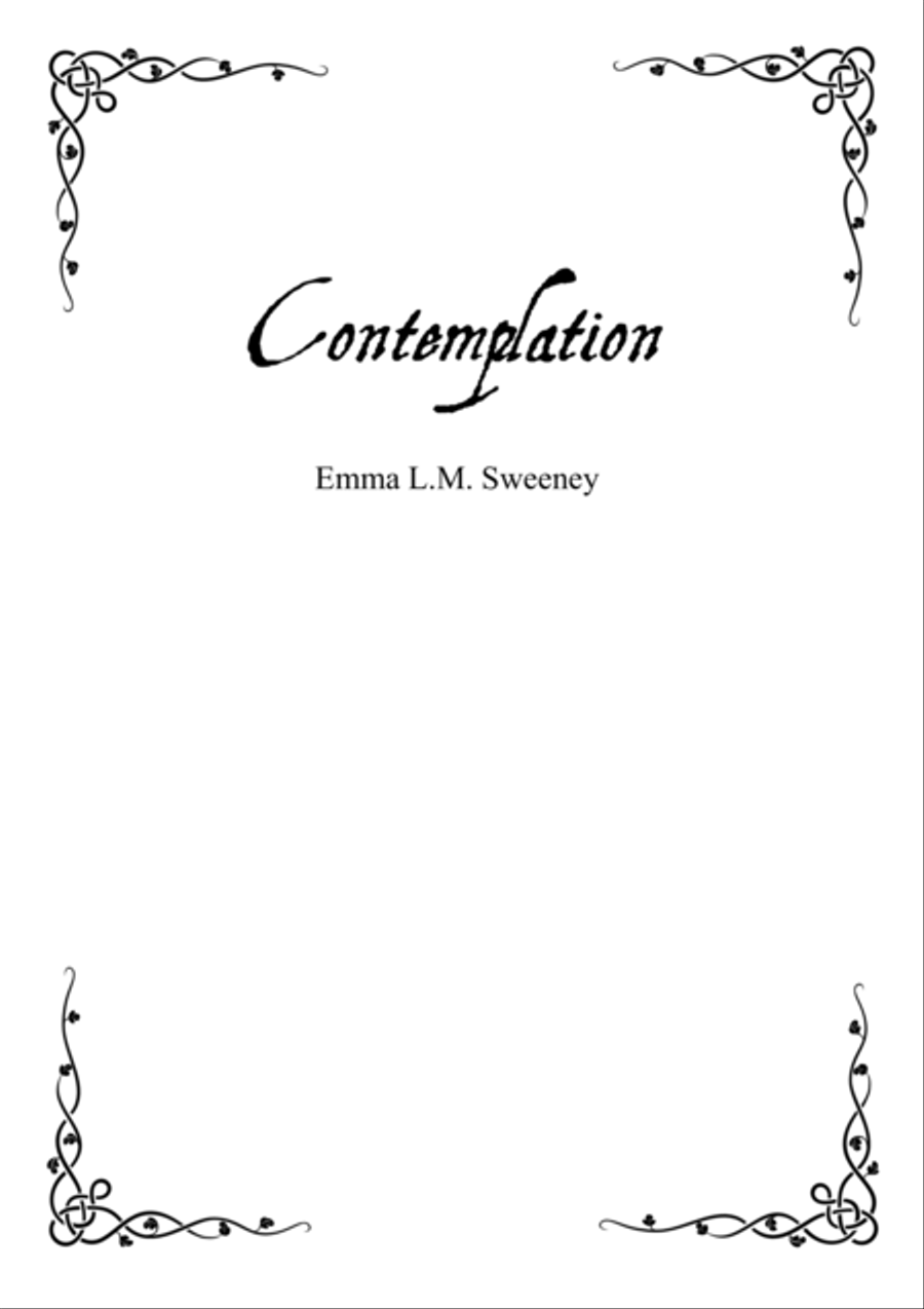 Contemplation Violin Solo scores gallery preview page 1