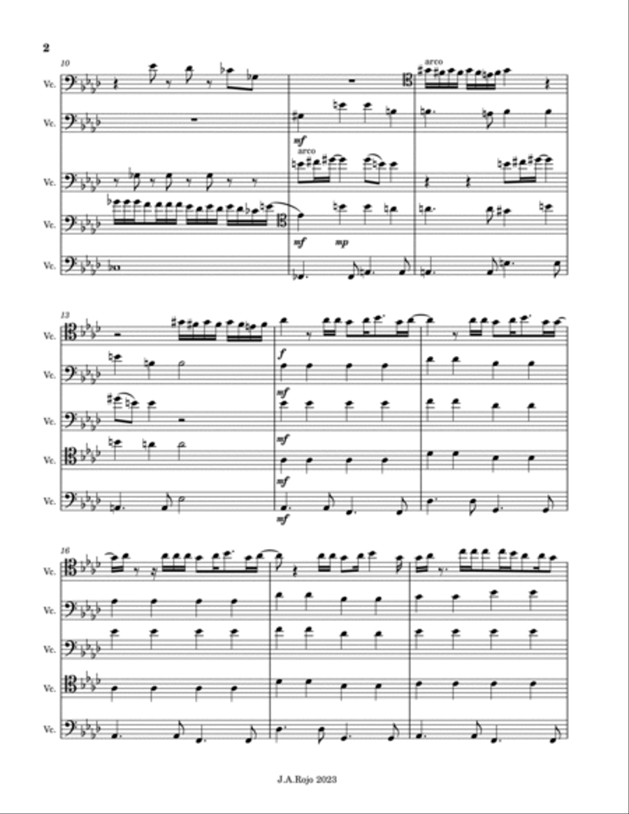 Total Eclipse Of The Heart String Quintet scores gallery preview page 2