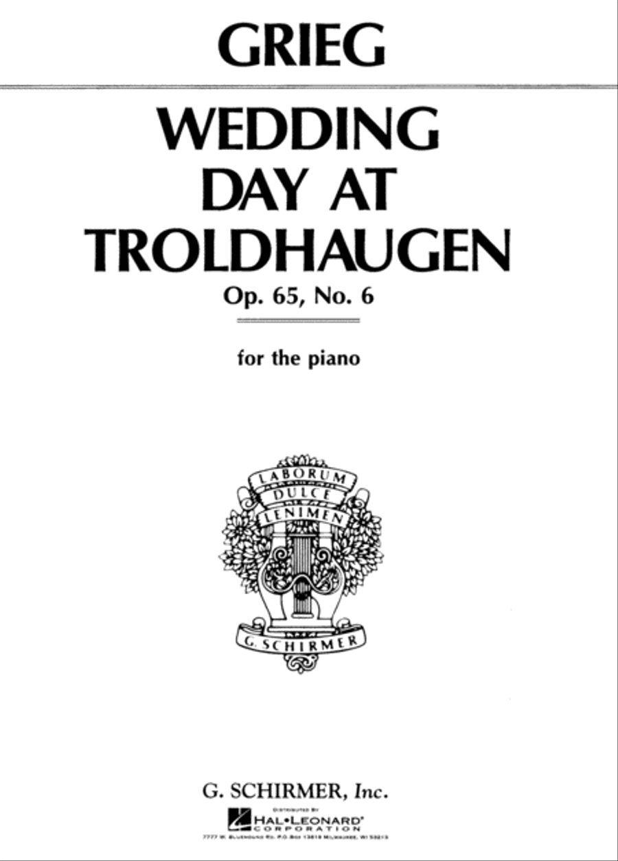 Wedding Day at Troldhaugen Piano Solo scores gallery preview page 1