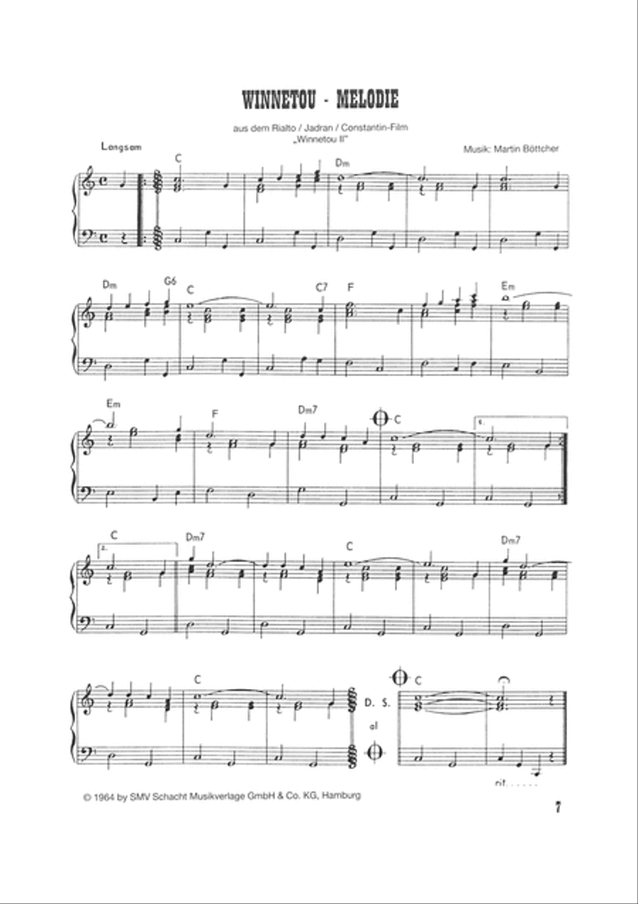 Winnetou-Melodie Piano Solo scores gallery preview page 3