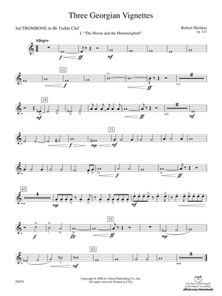 Three Georgian Vignettes: (wp) 3rd B-flat Trombone T.C.