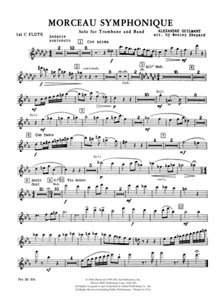Book cover for Morceau Symphonique (Trombone Solo and Band): Flute