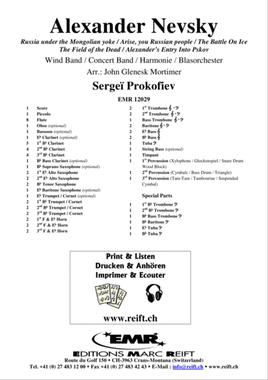 Alexander Nevsky Alexander Nevsky Concert Band scores gallery preview page 2