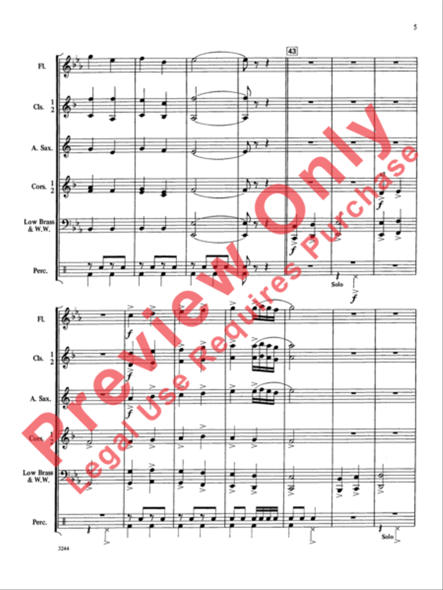 Prime-Time March Prime-Time March Concert Band scores gallery preview page 6