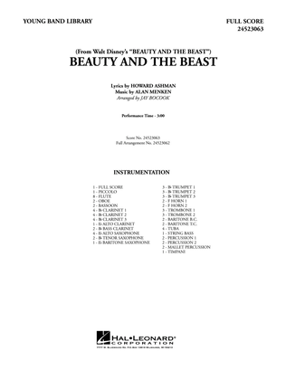 Beauty and the Beast (arr. Jay Bocook) - Full Score