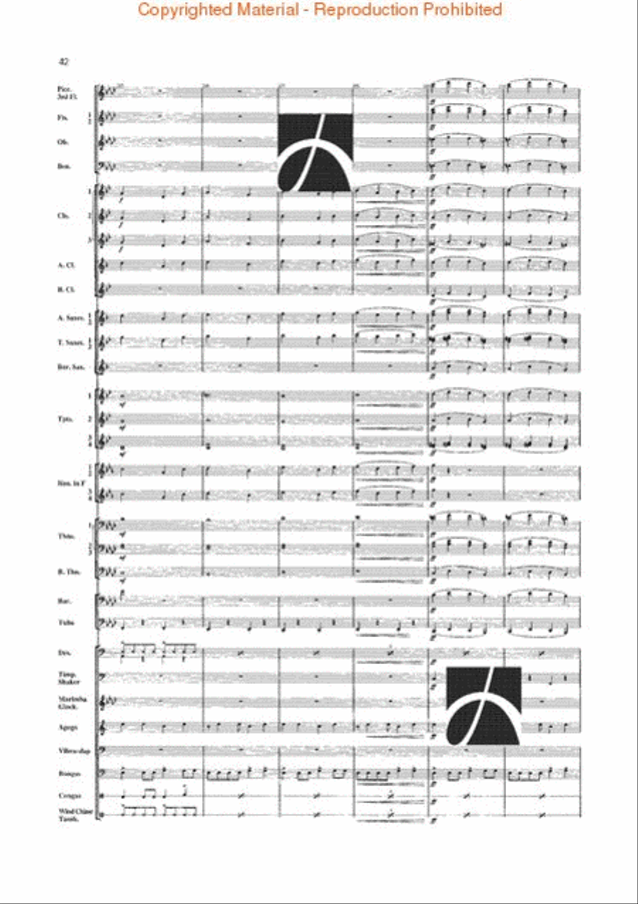 Jungle Fantasy Concert Band scores gallery preview page 39