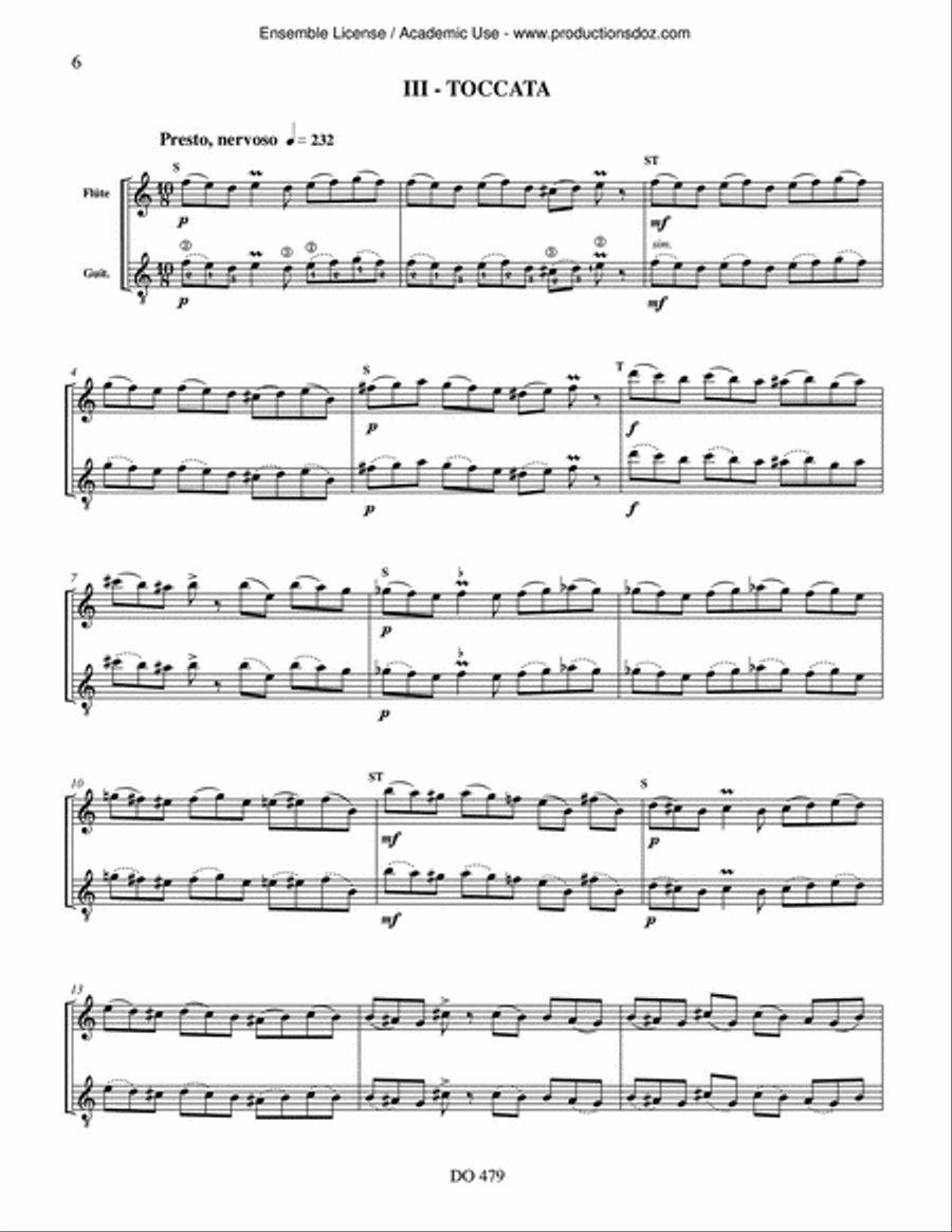 Labyrinthes (fl. / guit.) Flute scores gallery preview page 6