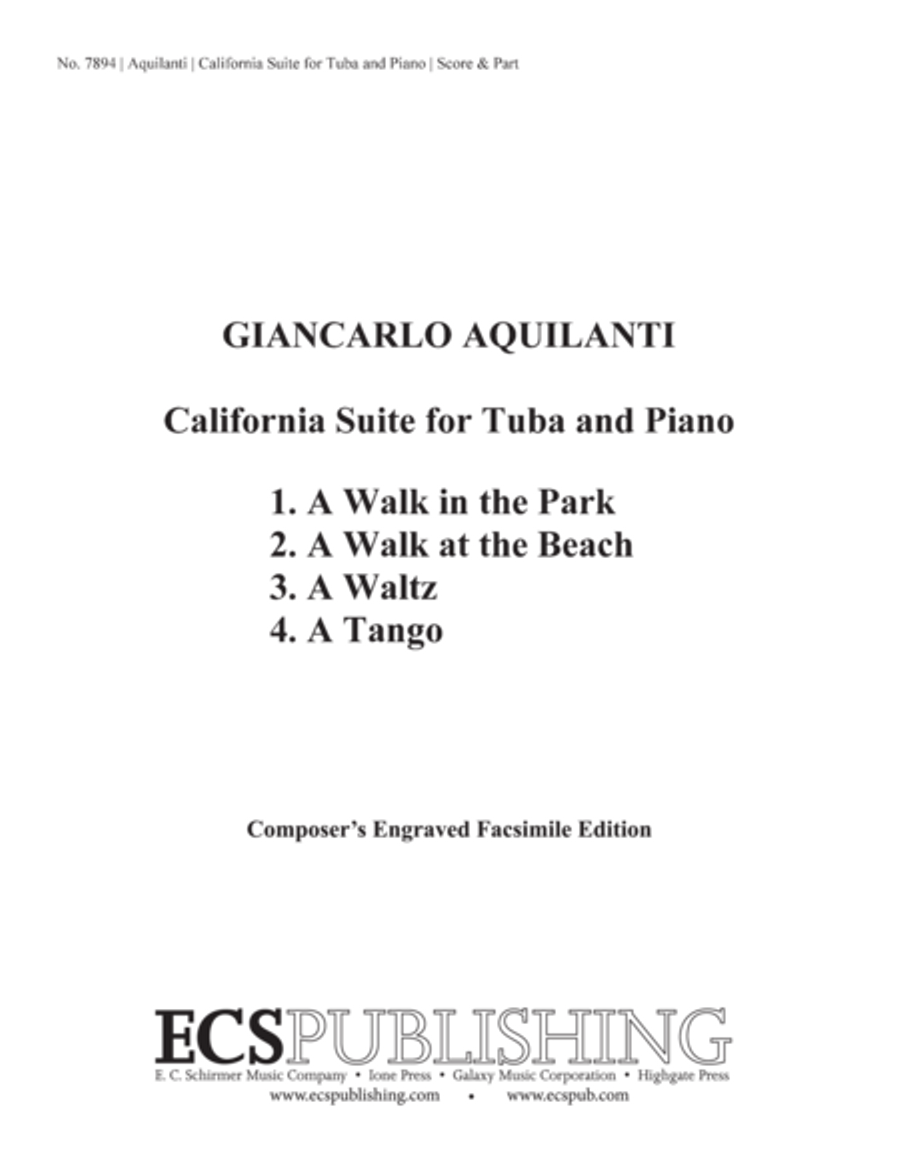 California Suite Tuba scores gallery preview page 1