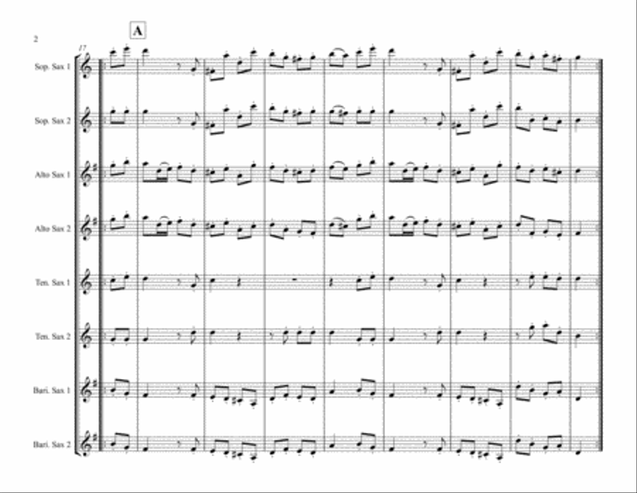 Serenade for Winds, K. 361 for Saxophone Ensemble Woodwind Quartet scores gallery preview page 4