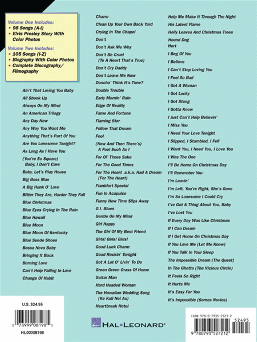 Elvis Presley Anthology – Volume 1 Piano, Vocal, Guitar scores gallery preview page 6