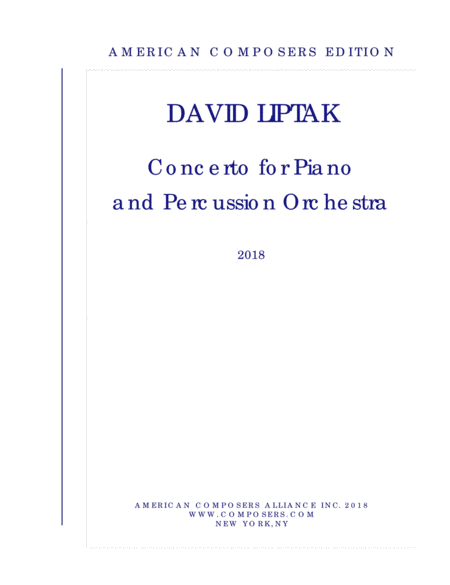 [Liptak] Concerto for Piano and Percussion Orchestra