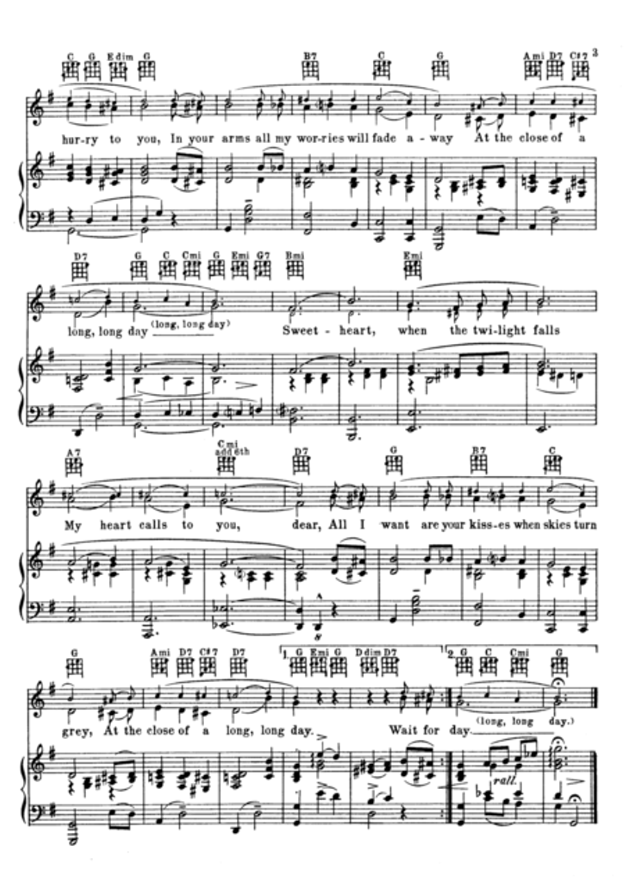 At The Close Of A Long, Long Day Voice scores gallery preview page 3