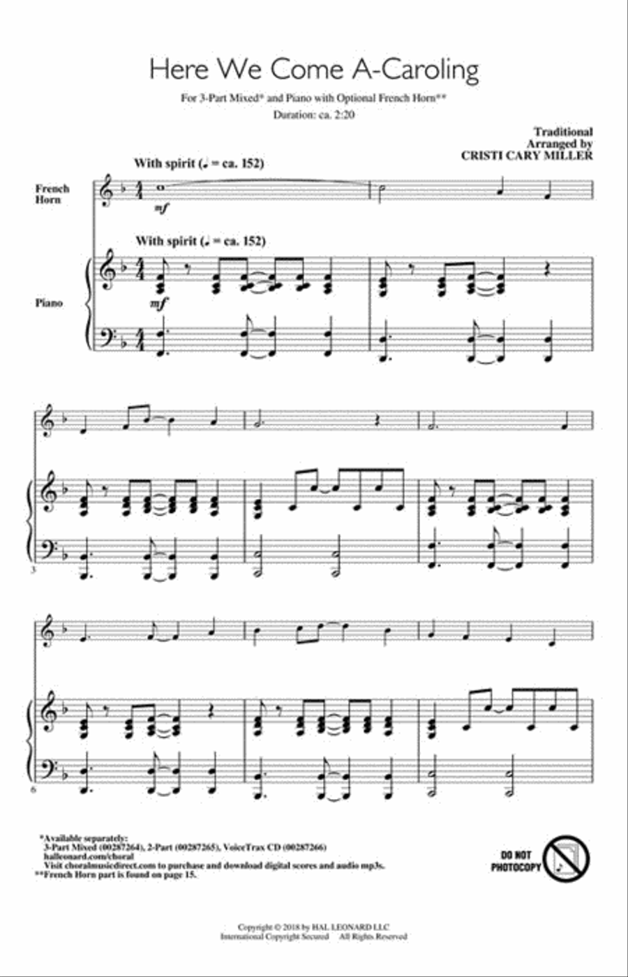 Here We Come A-Caroling Choir scores gallery preview page 2