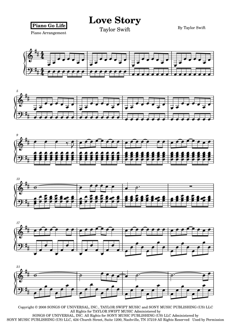 Love Story Piano Solo scores gallery preview page 1