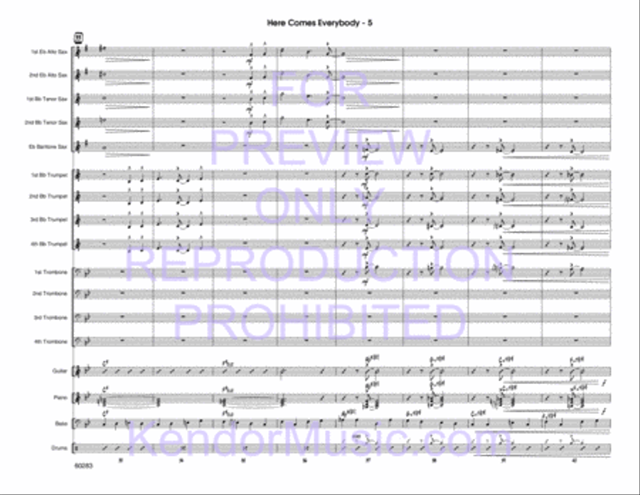 Here Comes Everybody Here Comes Everybody Jazz Ensemble scores gallery preview page 6