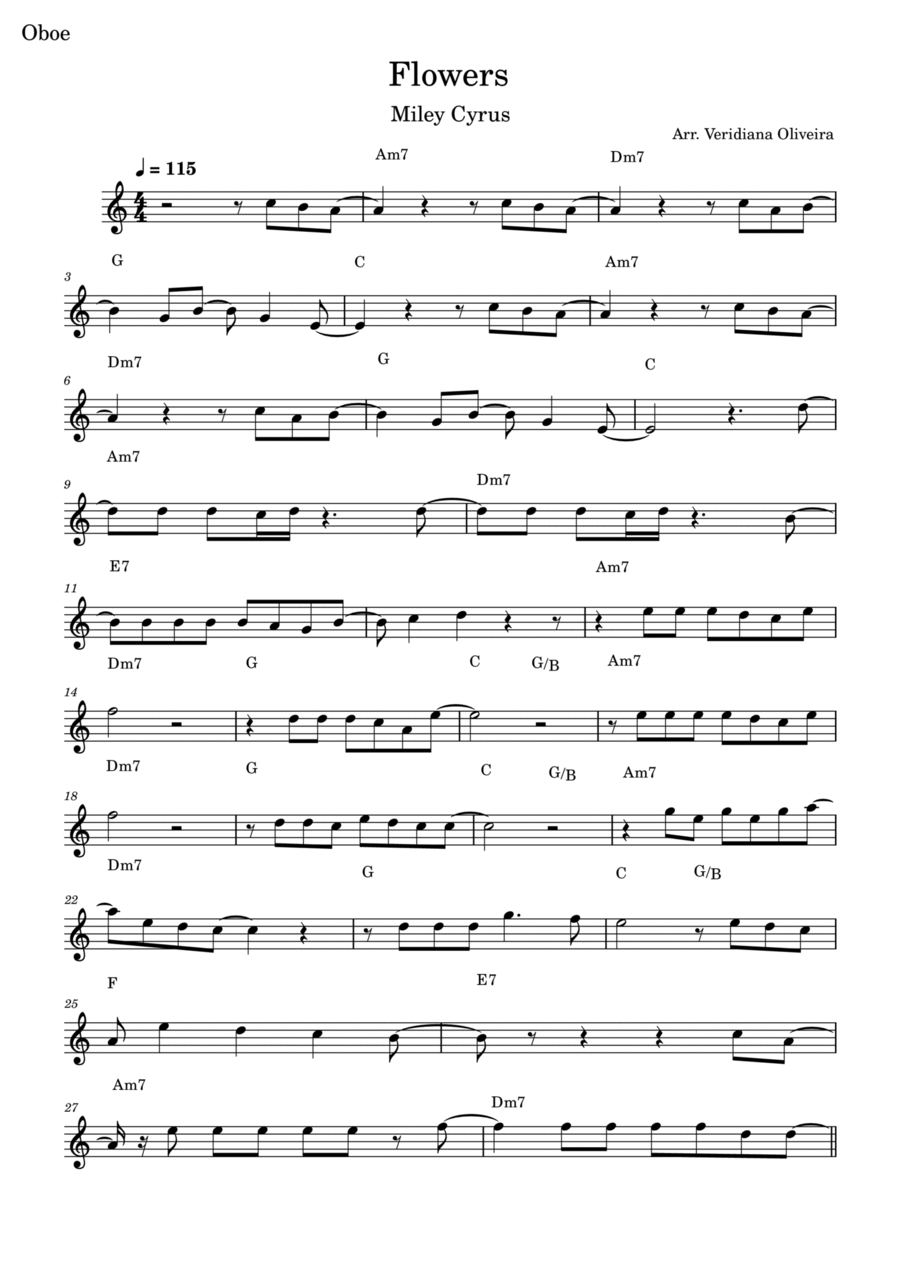 Flowers Flowers Piano scores gallery preview page 1