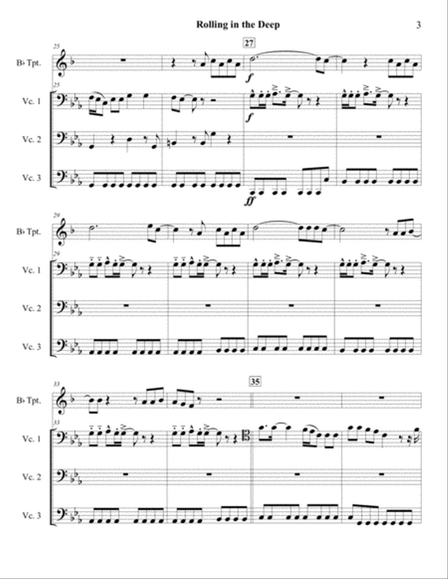 Rolling In The Deep Small Ensemble scores gallery preview page 3