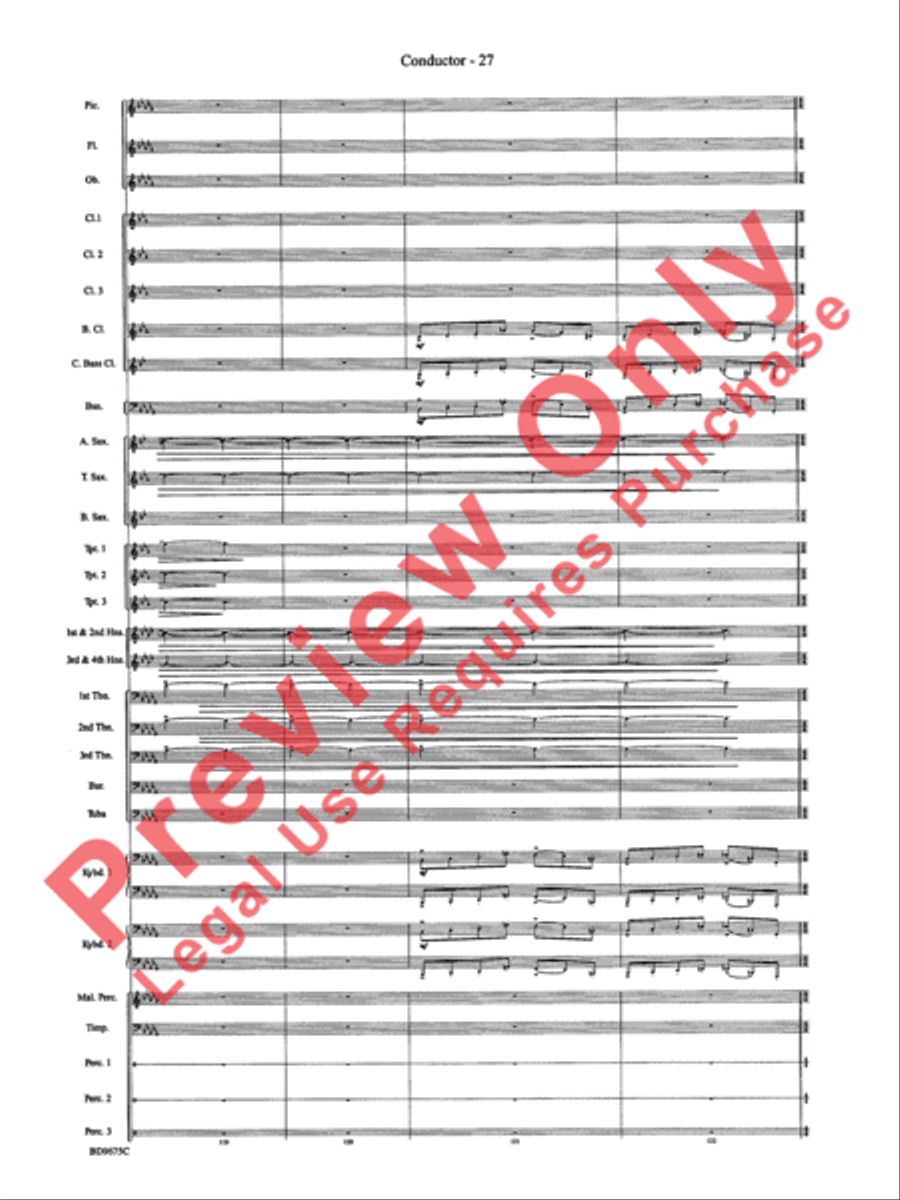 Twelve Seconds to the Moon Concert Band scores gallery preview page 30
