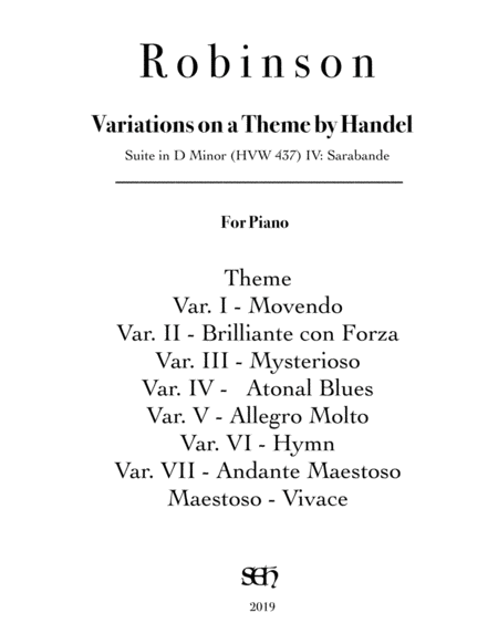 Variations on a Theme by Handel image number null