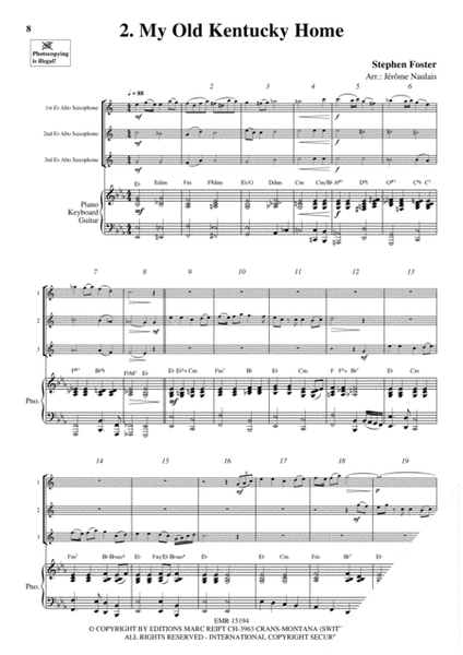 3 Alto Saxophones & Piano Vol. 10 image number null