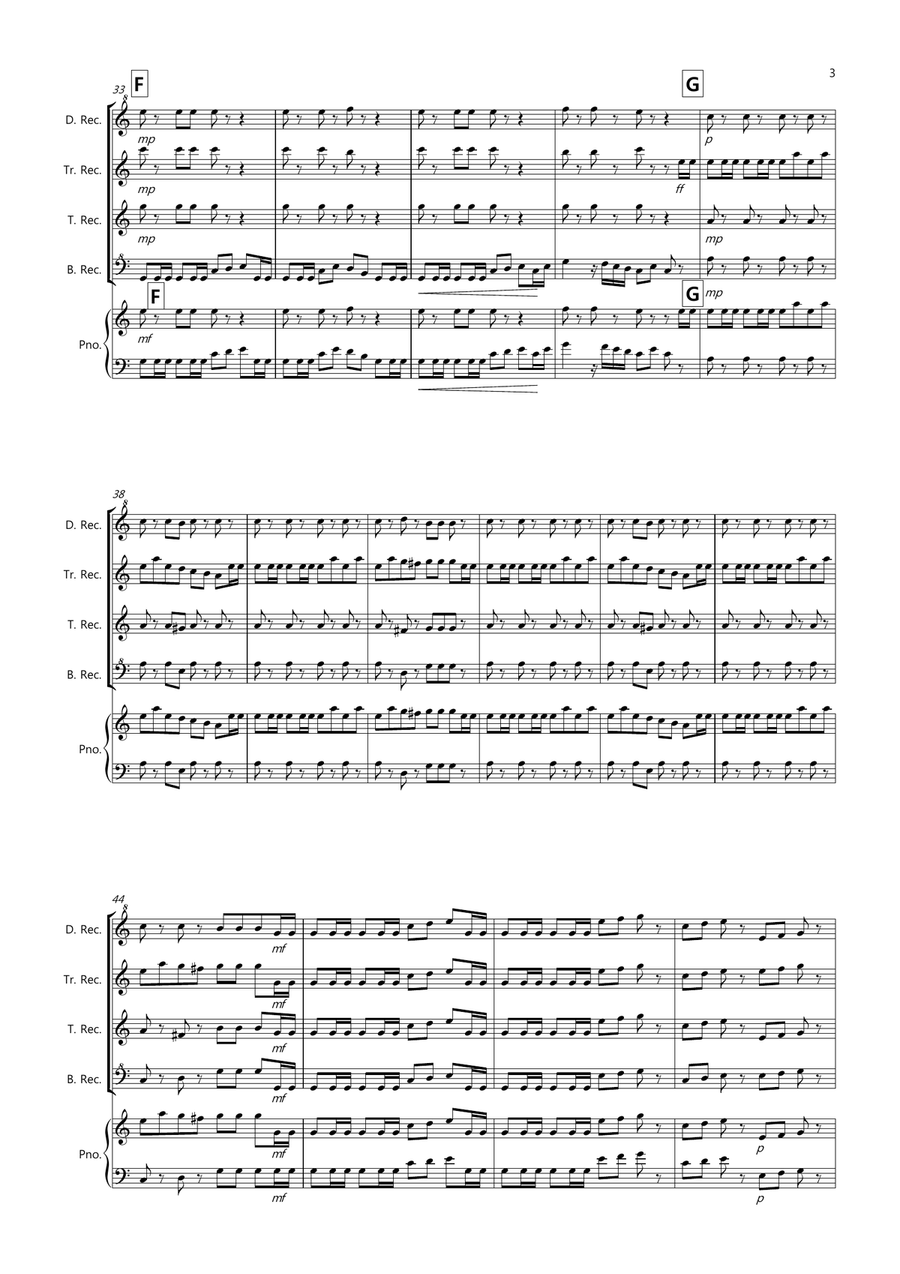 William Tell Overture for Recorder Quartet Recorder scores gallery preview page 3