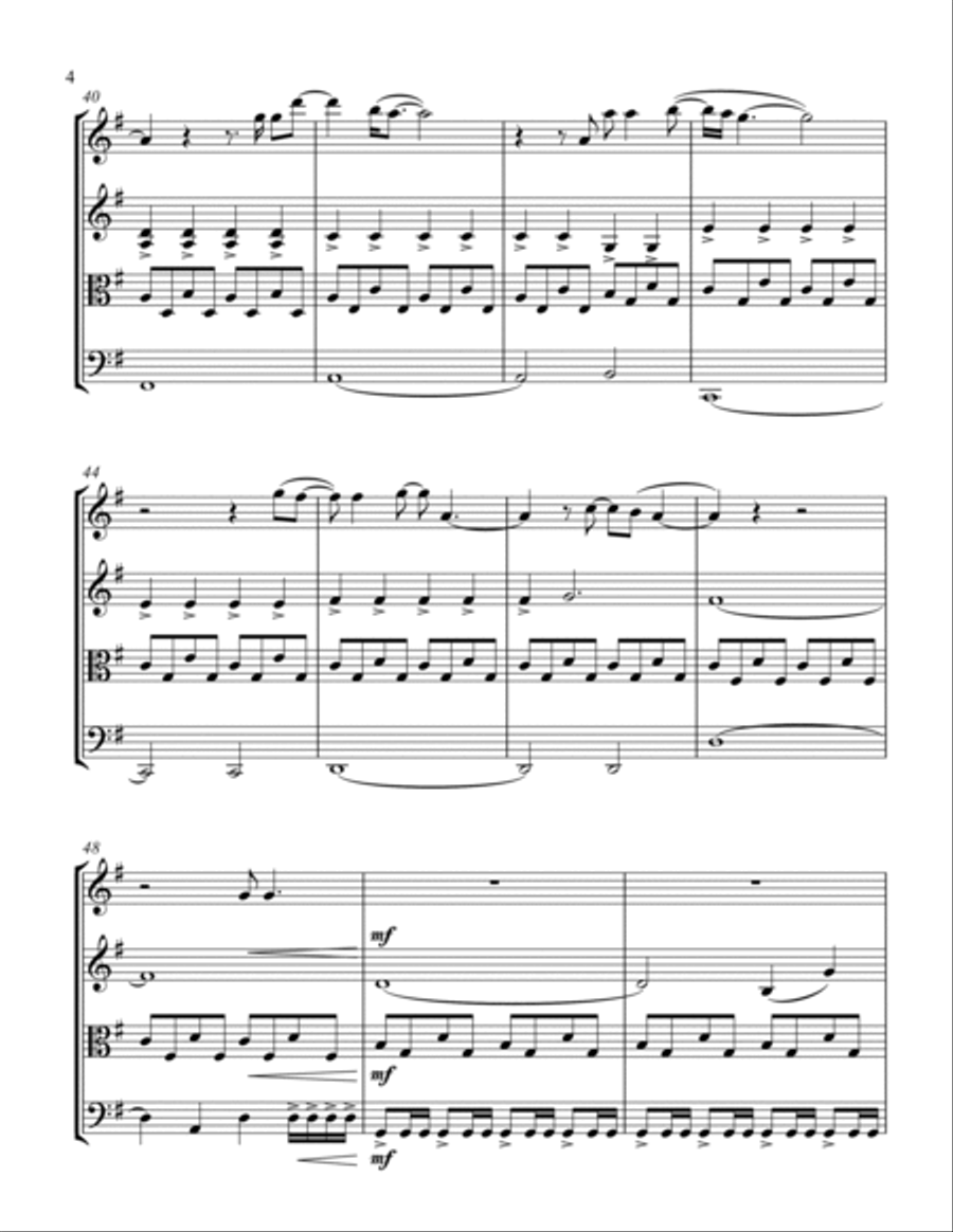 The Light The Light String Quartet scores gallery preview page 4