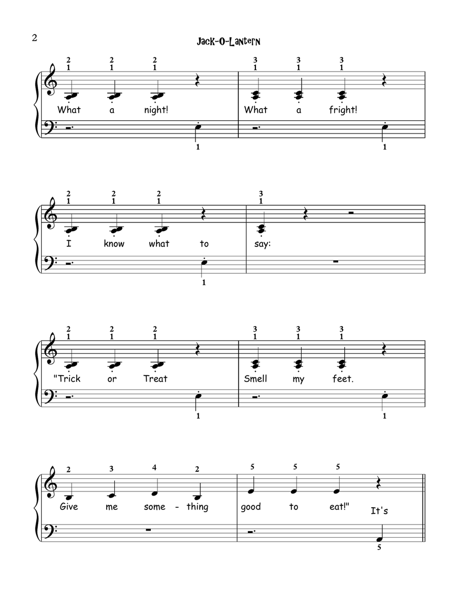 Jack-O-Lantern Bright Piano Method scores gallery preview page 2