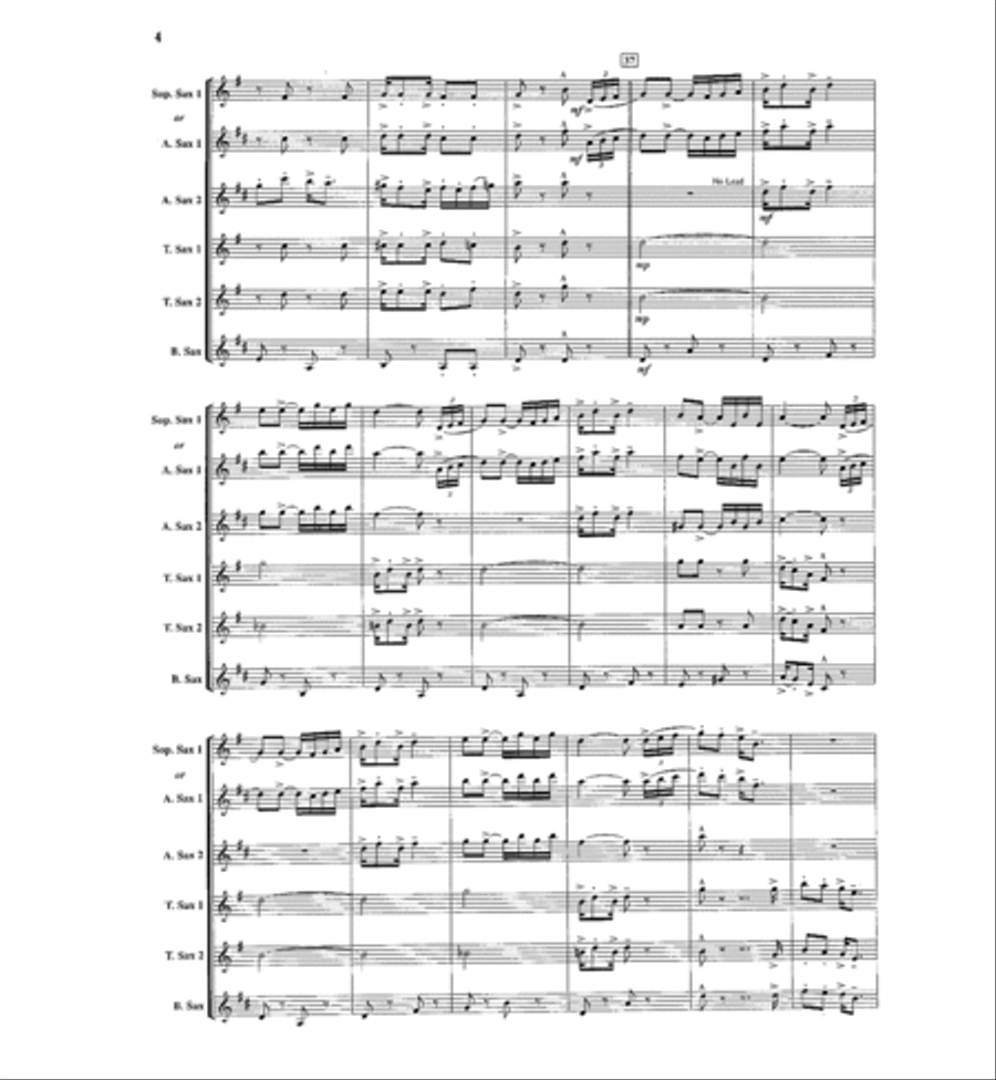 Ten Popular Classics for Saxophone Quintet Saxophone Quintet scores gallery preview page 5