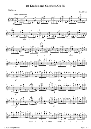 DONT 24 Etudes and Caprices Op35, for Violin No 23