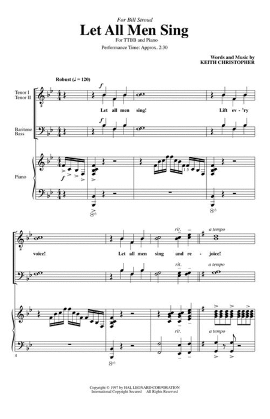 Let All Men Sing TTBB scores gallery preview page 3