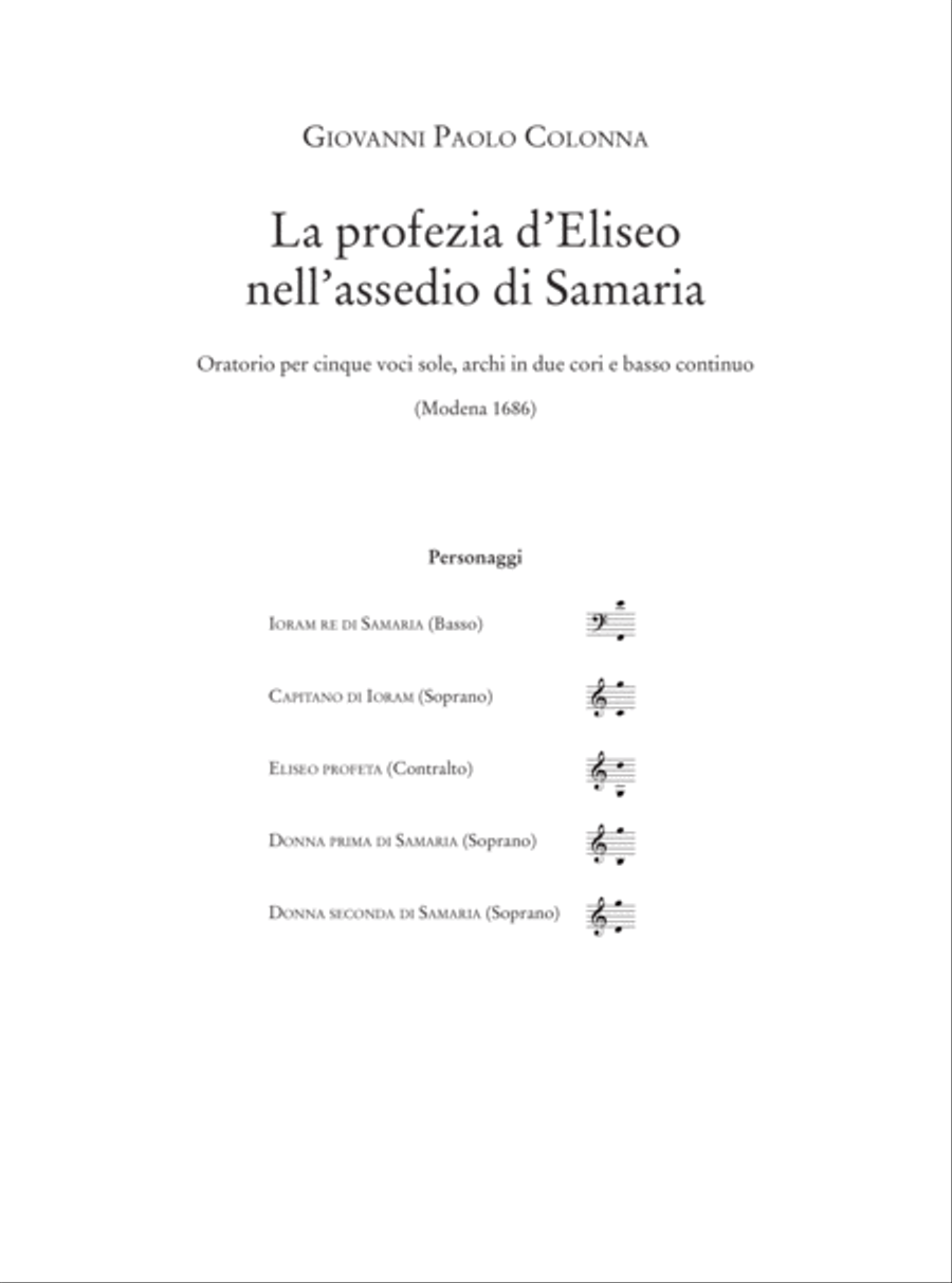 La profezia d’Eliseo nell’assedio di Samaria (Modena 1686). Critical Edition Choir scores gallery preview page 4