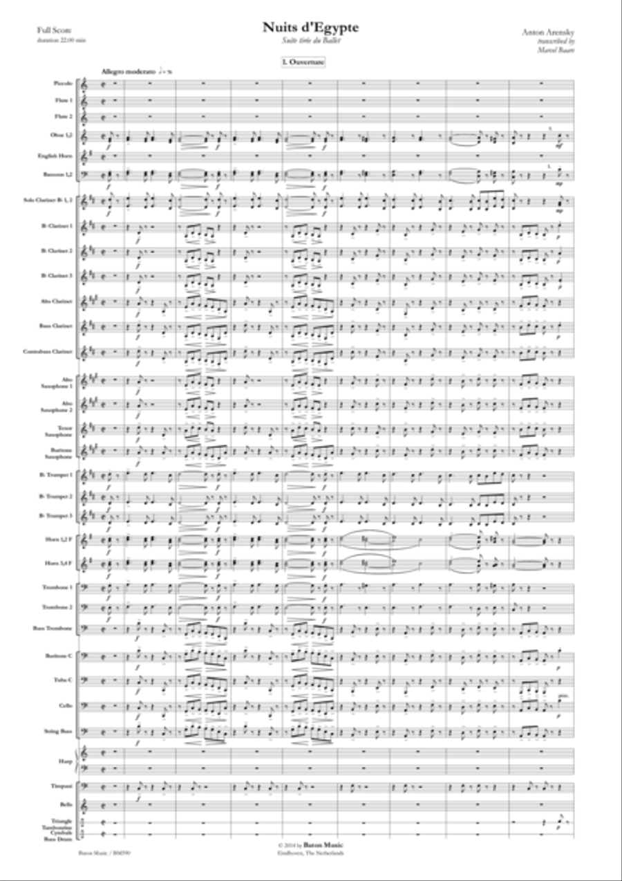 Nuits d'Egypte Concert Band scores gallery preview page 2