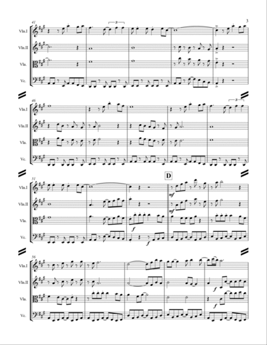 Feliz Navidad Feliz Navidad String Quartet scores gallery preview page 4