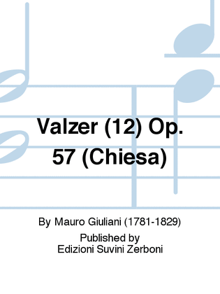 Book cover for Valzer (12) Op. 57 (Chiesa)