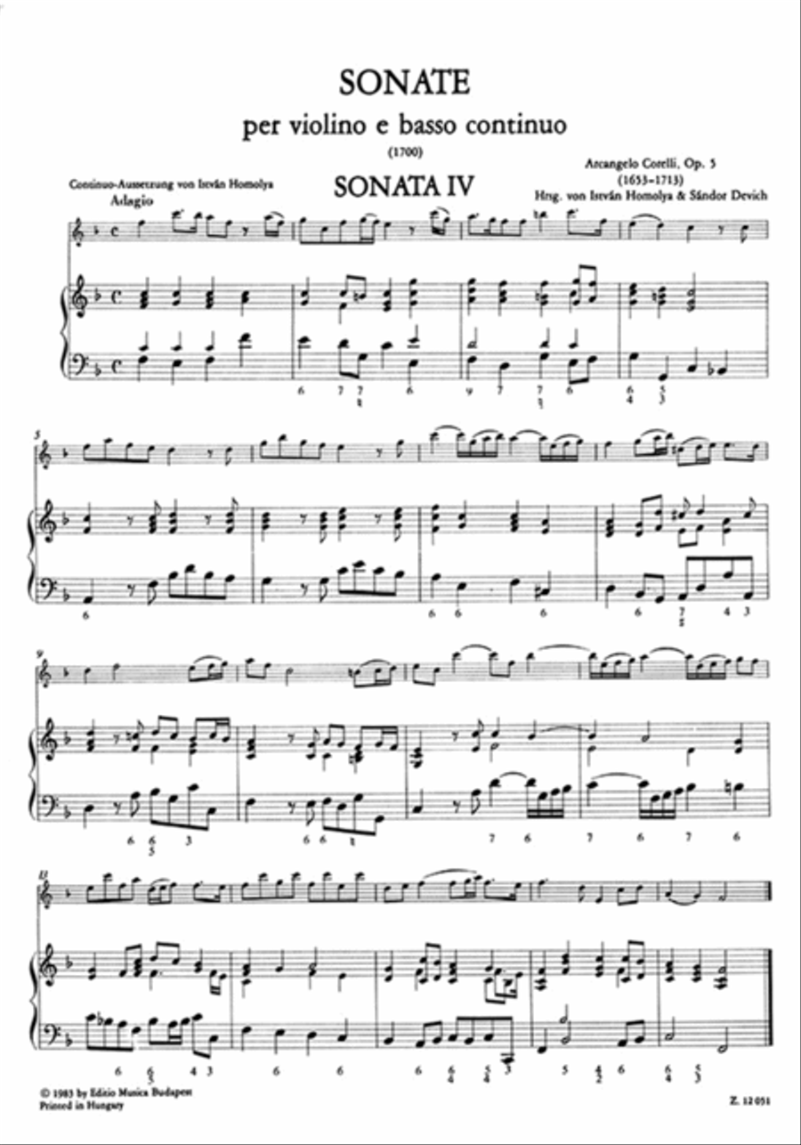 12 sonate per violino e basso continuo I-B op. 5 Violin Solo scores gallery preview page 2