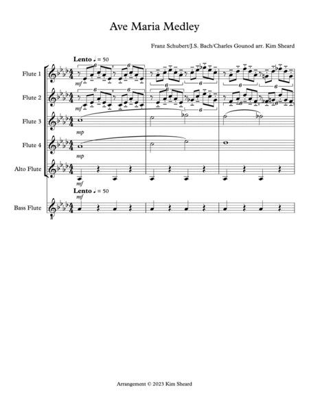 Ave Maria Medley for Flute Choir image number null