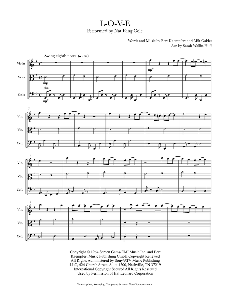 L-O-V-E String Trio scores gallery preview page 1