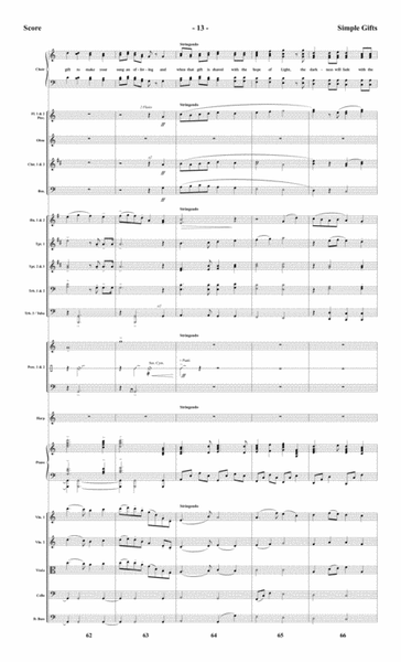 Simple Gifts - Orchestral Score and Parts
