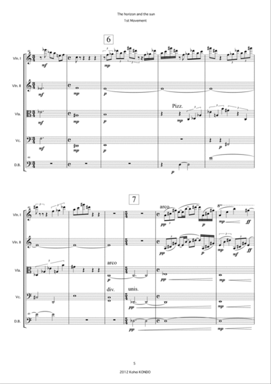 Suite for string orchestra "The horizon and the sun" op.130 image number null