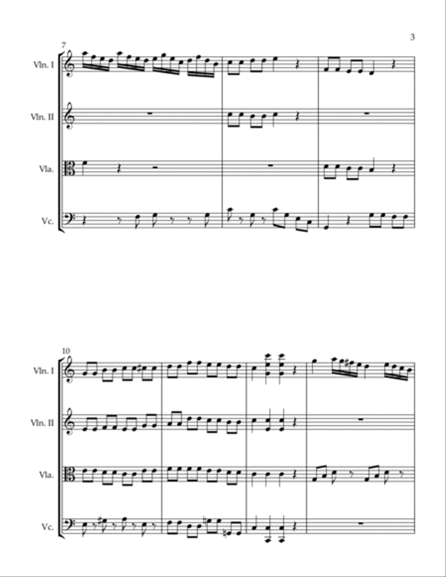 Spiritoso Spiritoso String Quartet scores gallery preview page 3