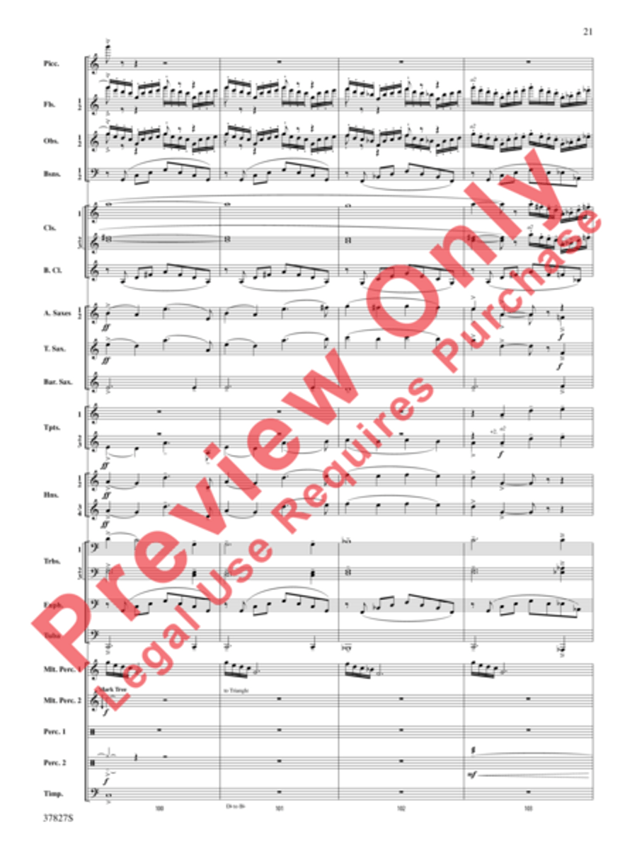 The Winged Stallion Concert Band scores gallery preview page 22