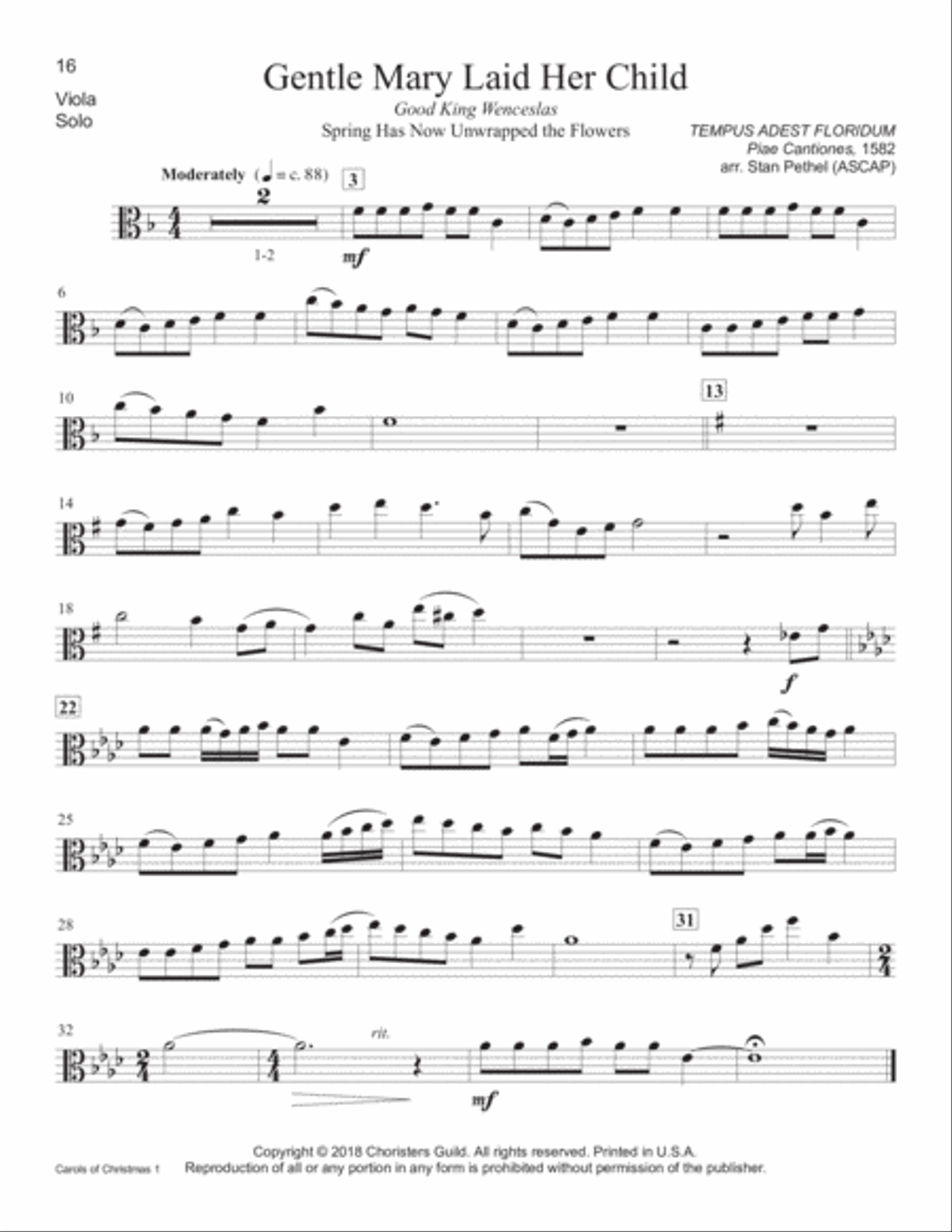 Carols of Christmas, Set 1 - Viola Piano Accompaniment scores gallery preview page 11