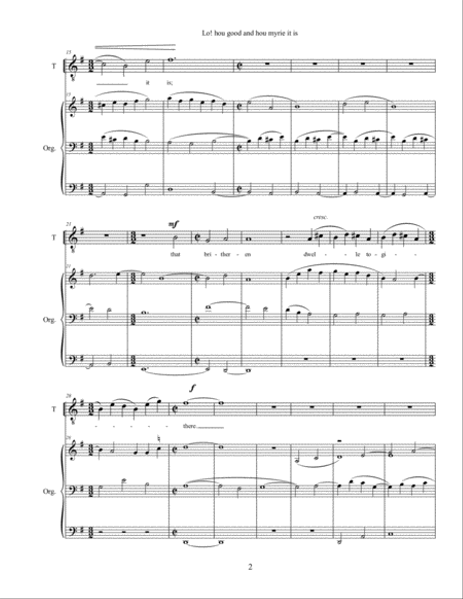 Lo! hou good and hou myrie it is Voice scores gallery preview page 4
