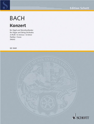 Book cover for Konzert D Min Organ/strings