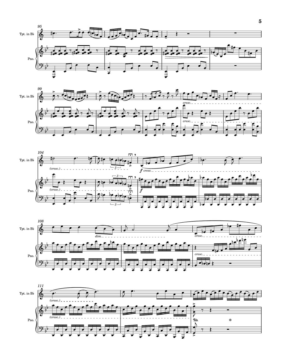 Angel No.18 - Bb Trumpet and Piano Sonata B-Flat Trumpet scores gallery preview page 5