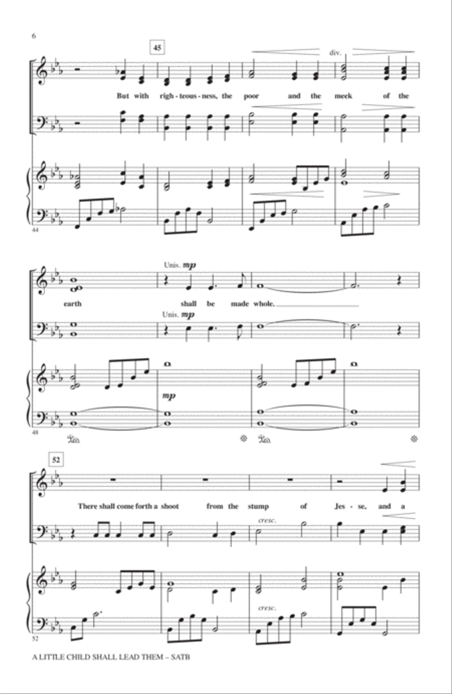 A Little Child Shall Lead Them 4-Part scores gallery preview page 5