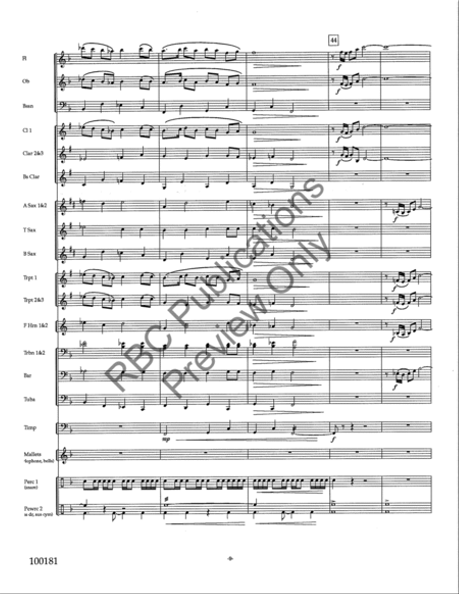 Symphonic Essay (Score) Concert Band scores gallery preview page 11