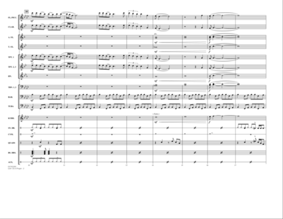 Livin' on a Prayer - Full Score Marching Band scores gallery preview page 2